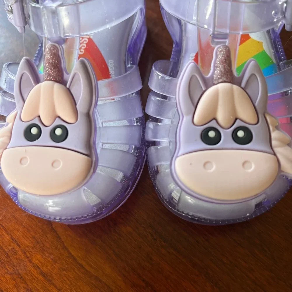 Mini‎ Melissa Possession Unicorn Purple Sandals- Size 5